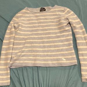 Blue and whit striped Abercrombie and Fitch